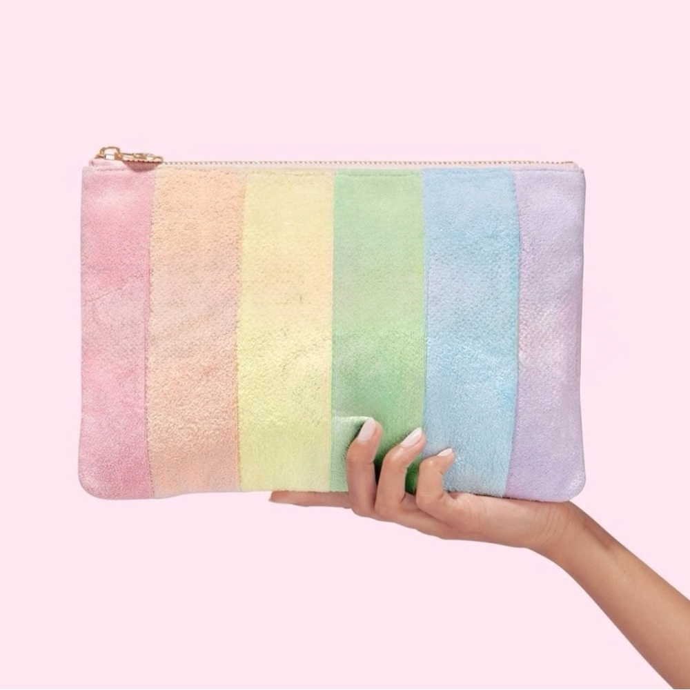 NWT Stoney Clover Lane Rainbow Flat Pouch